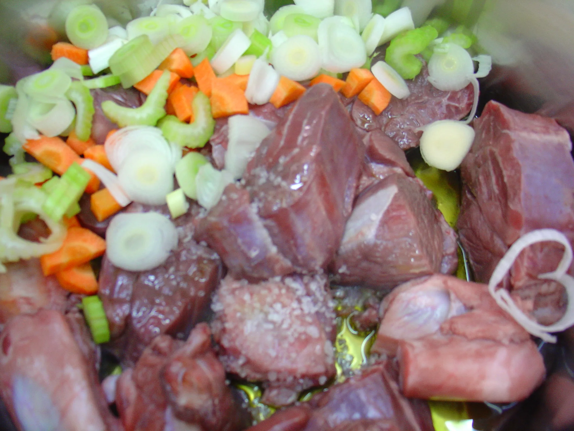 Brasato di carne marinata ( con vino rosso di Troia )