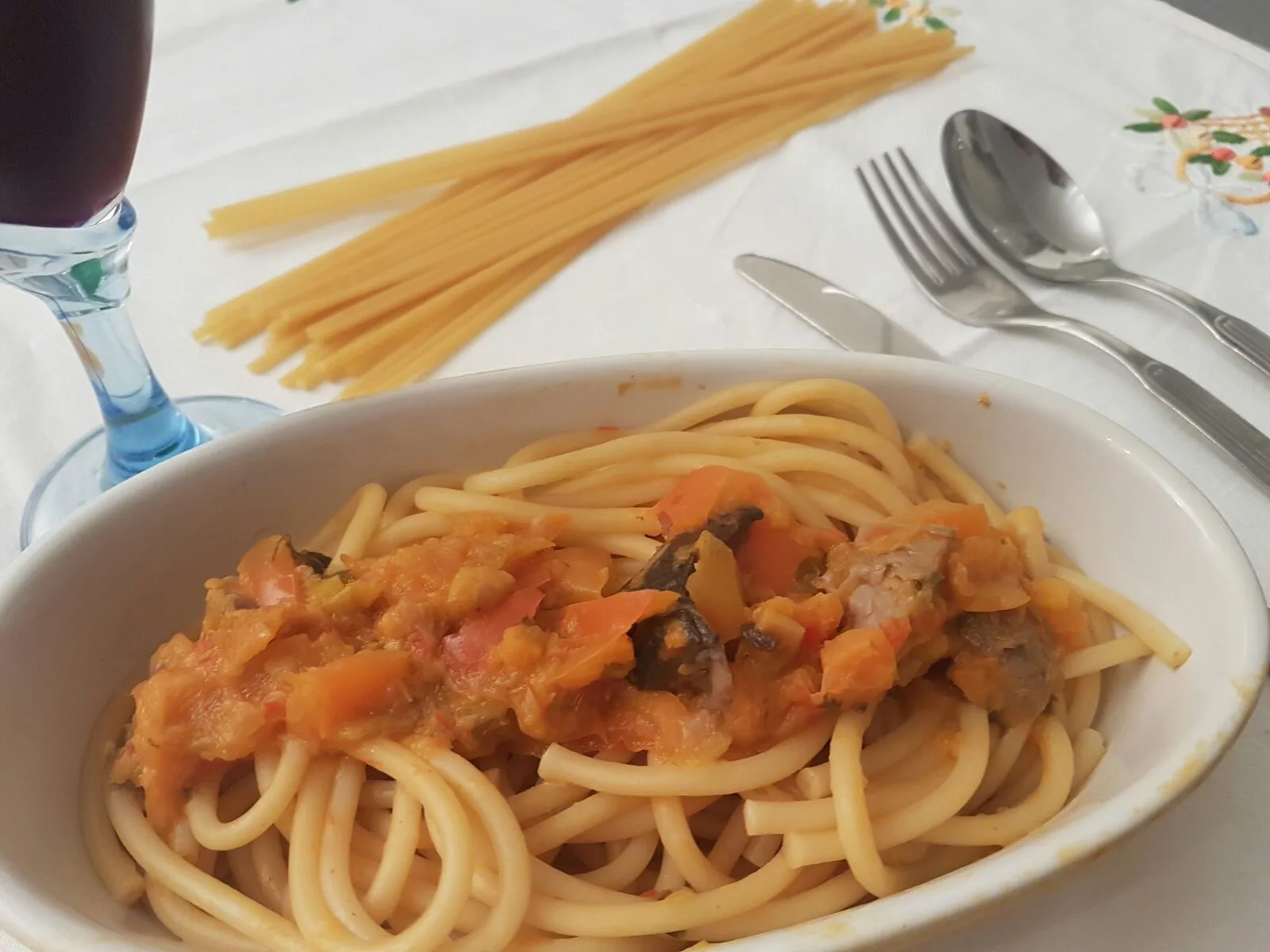 Bucatini al profumo dell'orto