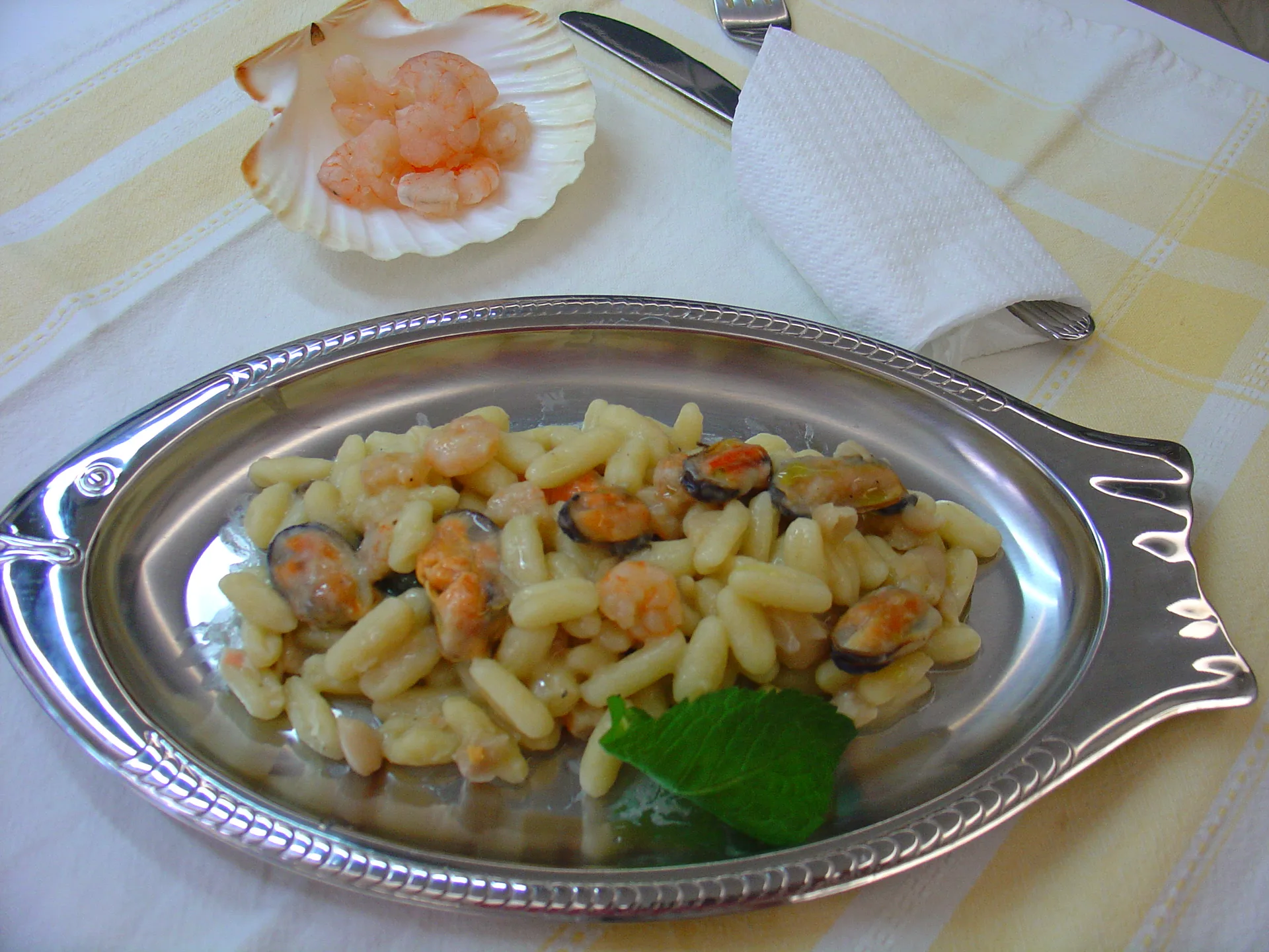 Cavatelli con fagiolata e mare.