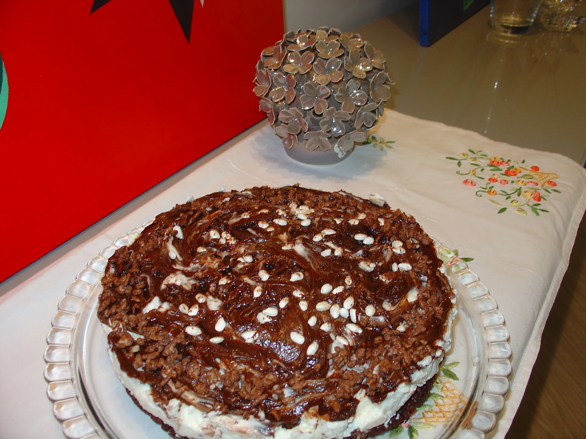 Cheesecake nutellosa con riso soffiato