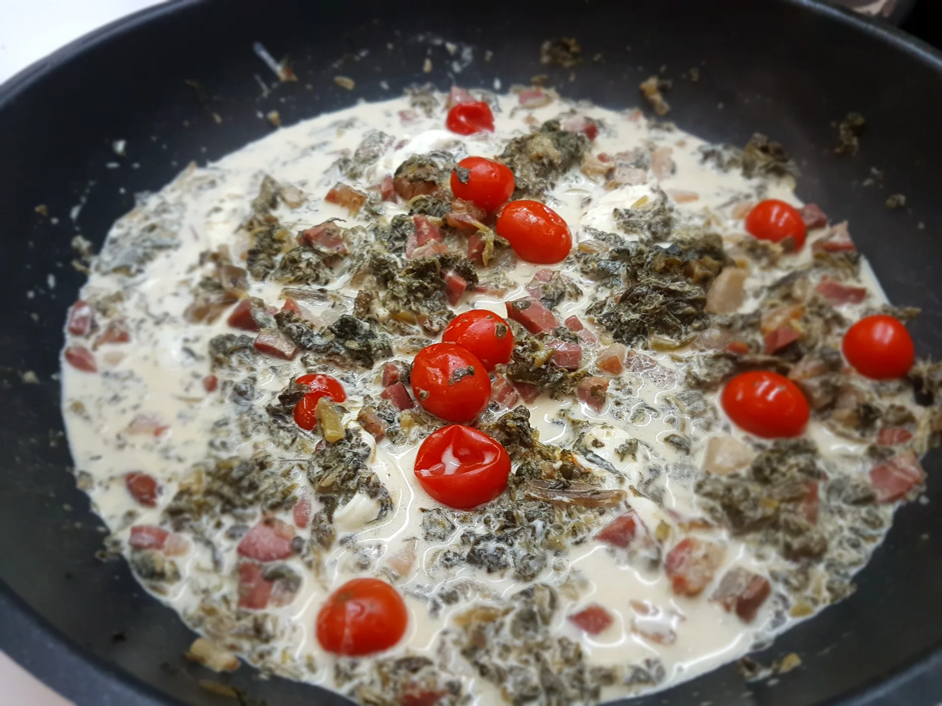Farfatonde aromatizzate con borragine e stracciatella di Andria