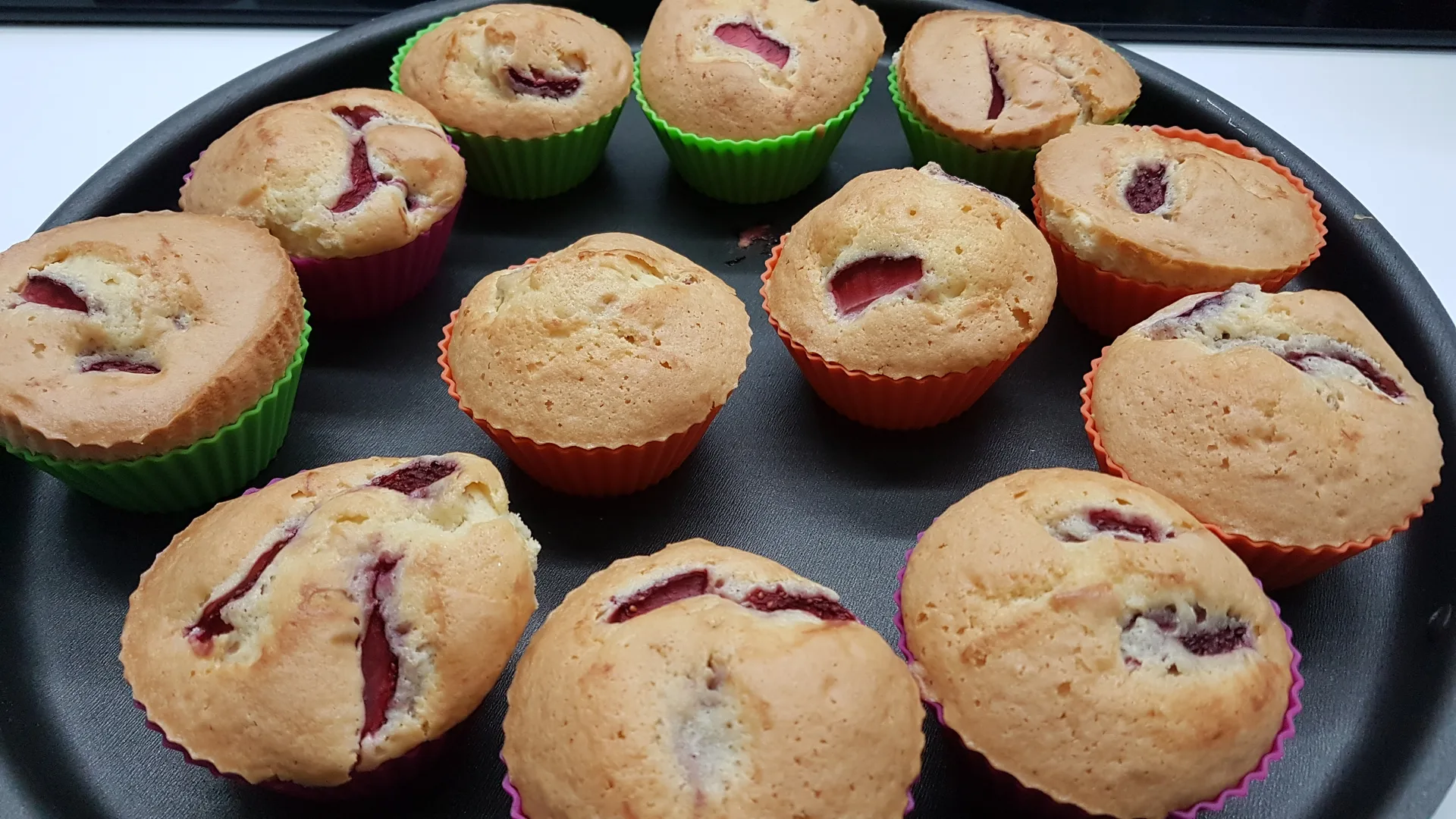 Muffin con fragole