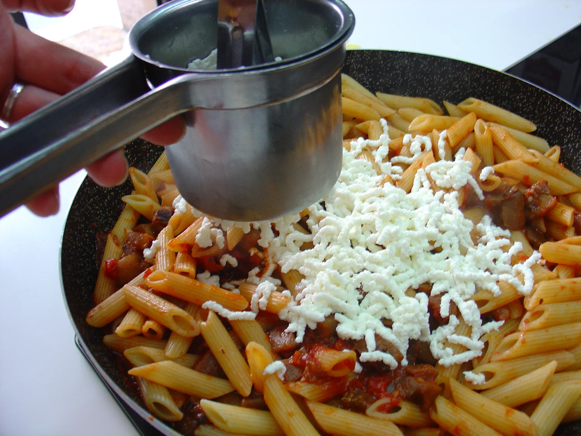 Penne alla Norma con ricotta fresca