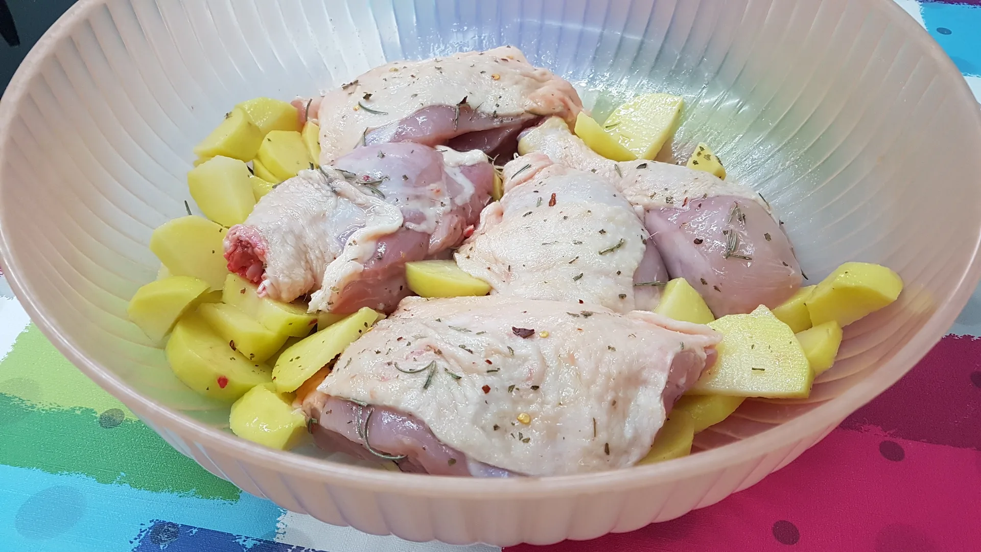 Pollo Agreste con patate e peperoni