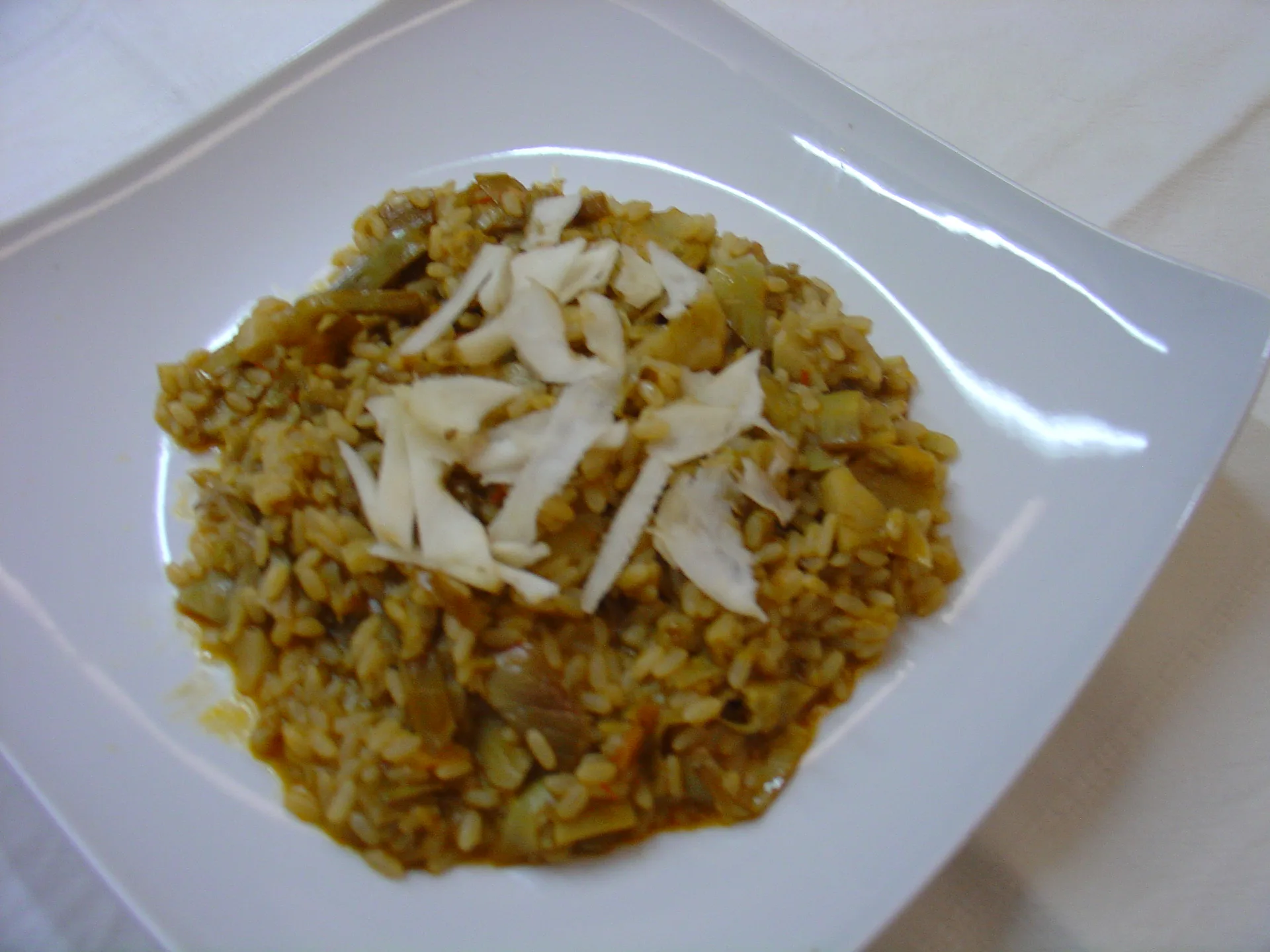 Risotto ai carciofi con topinambur