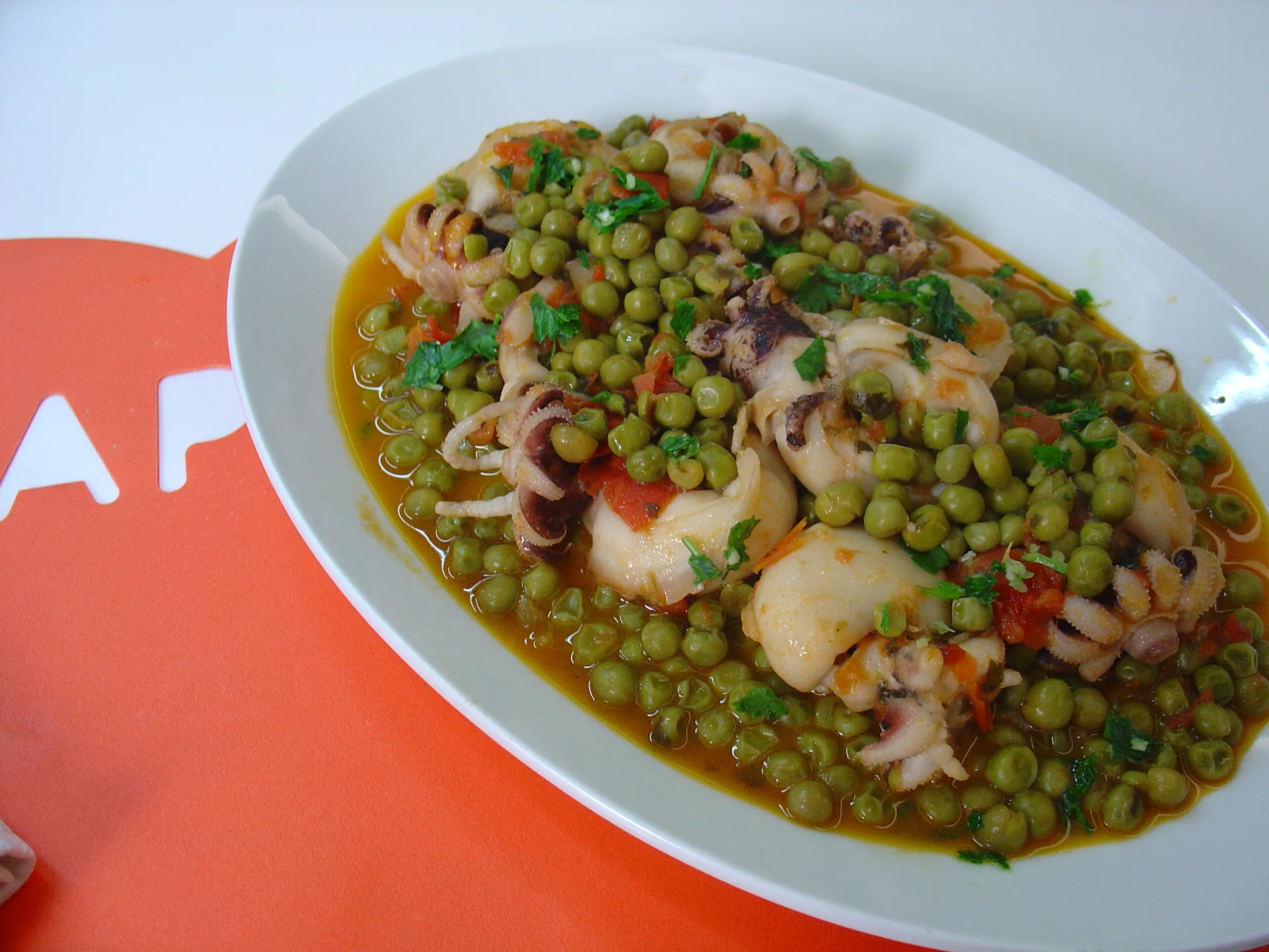 Seppioline con piselli Bimby