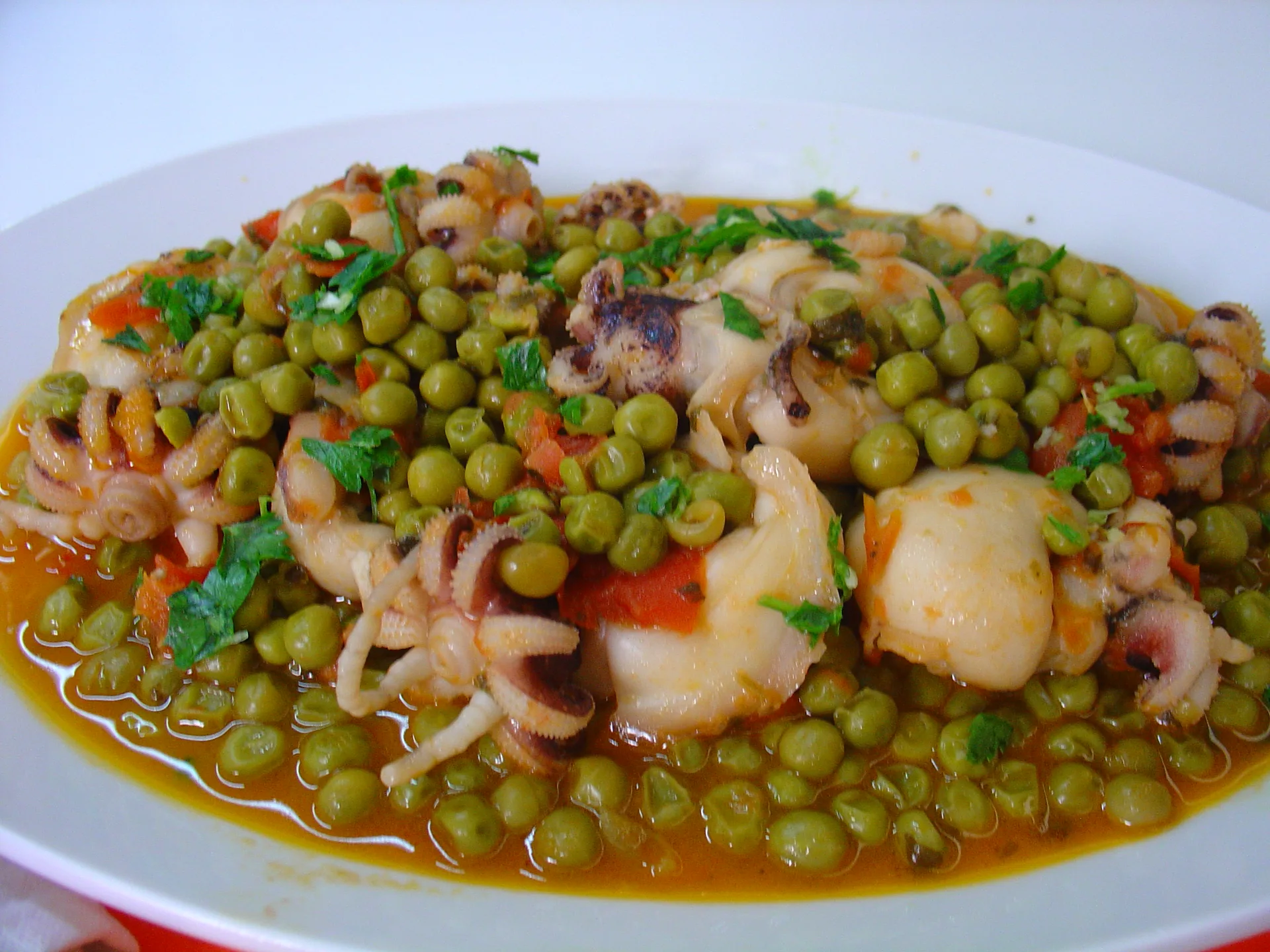 Seppioline con piselli Bimby